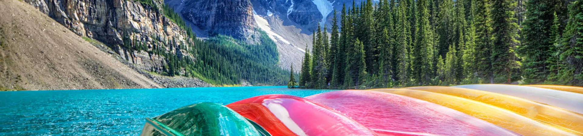 Canoes in Banff National Park, Canada