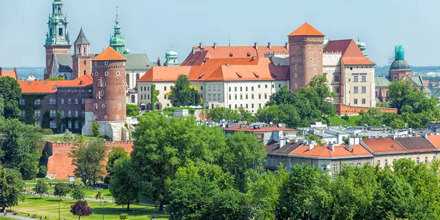 Wawel Royal Castle in Krakow, Poland 