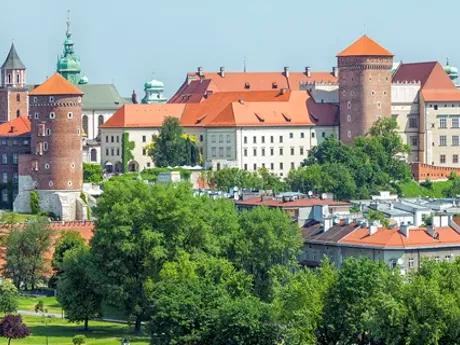 Wawel Royal Castle in Krakow, Poland