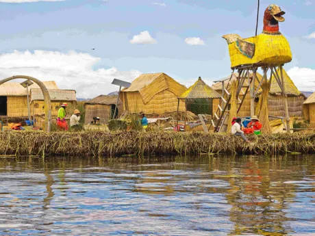 Lake Titicaca in Peru, South America