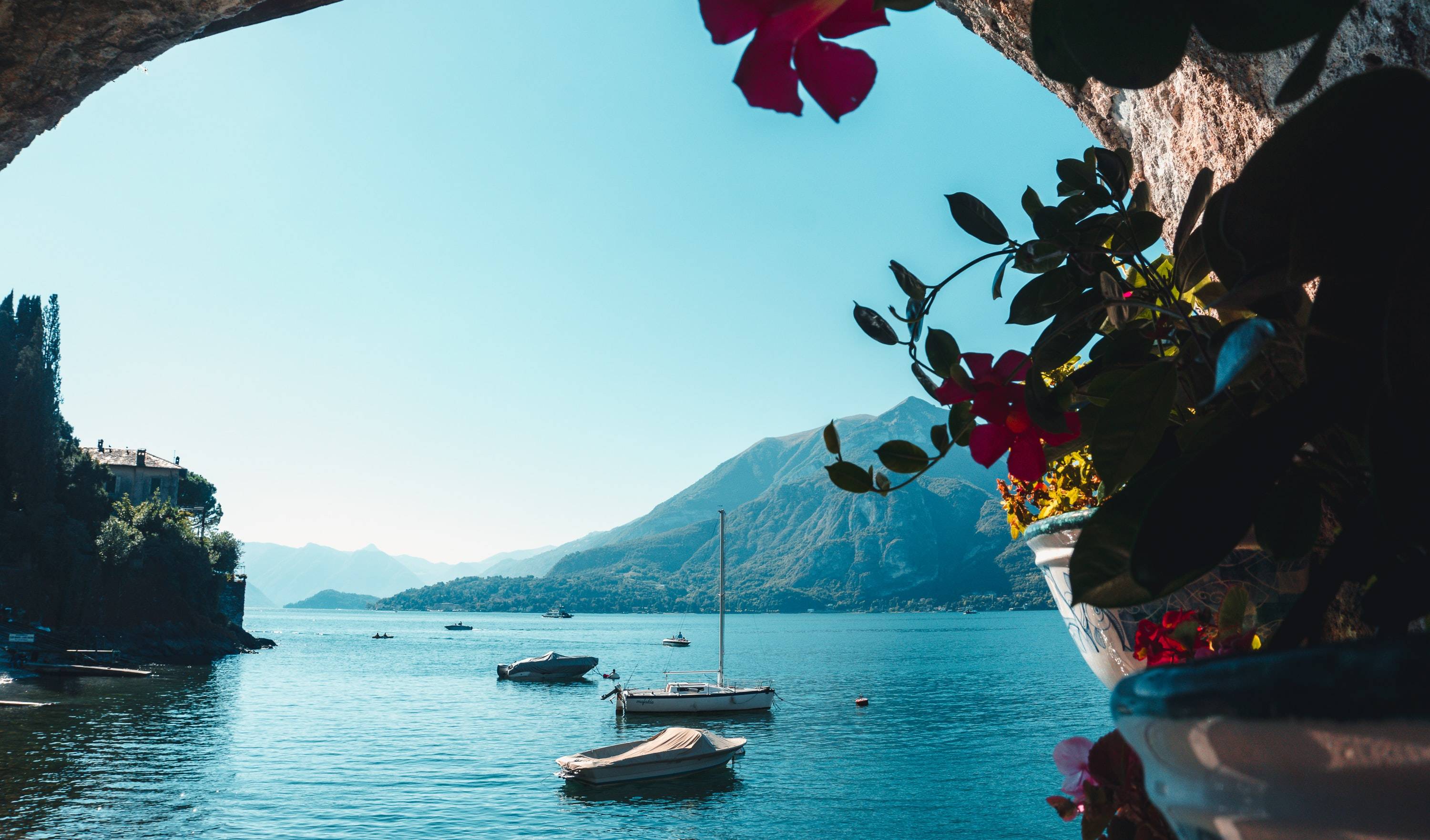 Boats on Lake Garda, Italy