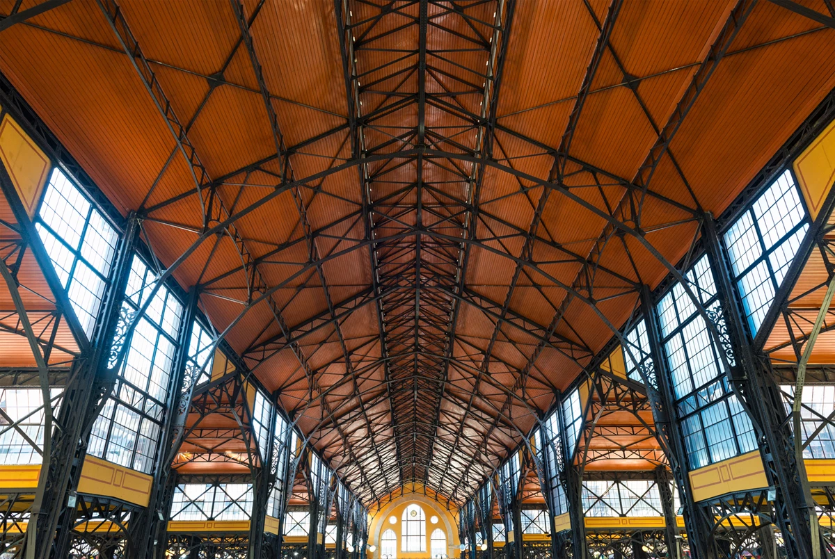Great Market Hall in Budapest Hungary