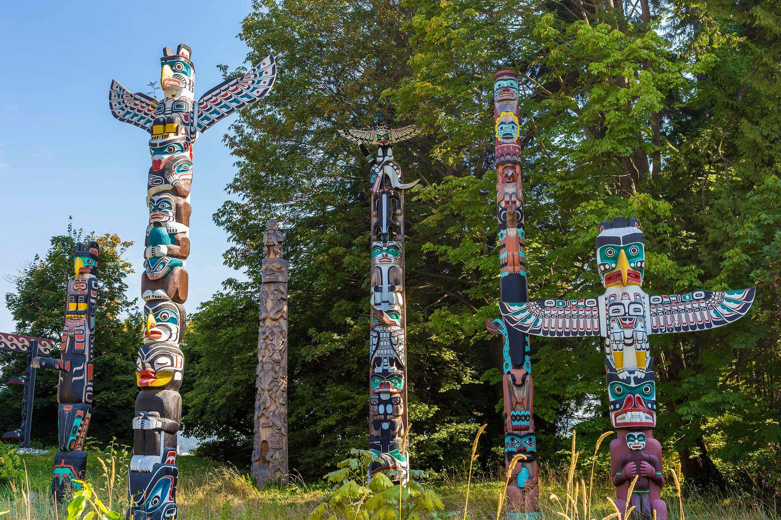 Totem Poles in Vancouver, Canada