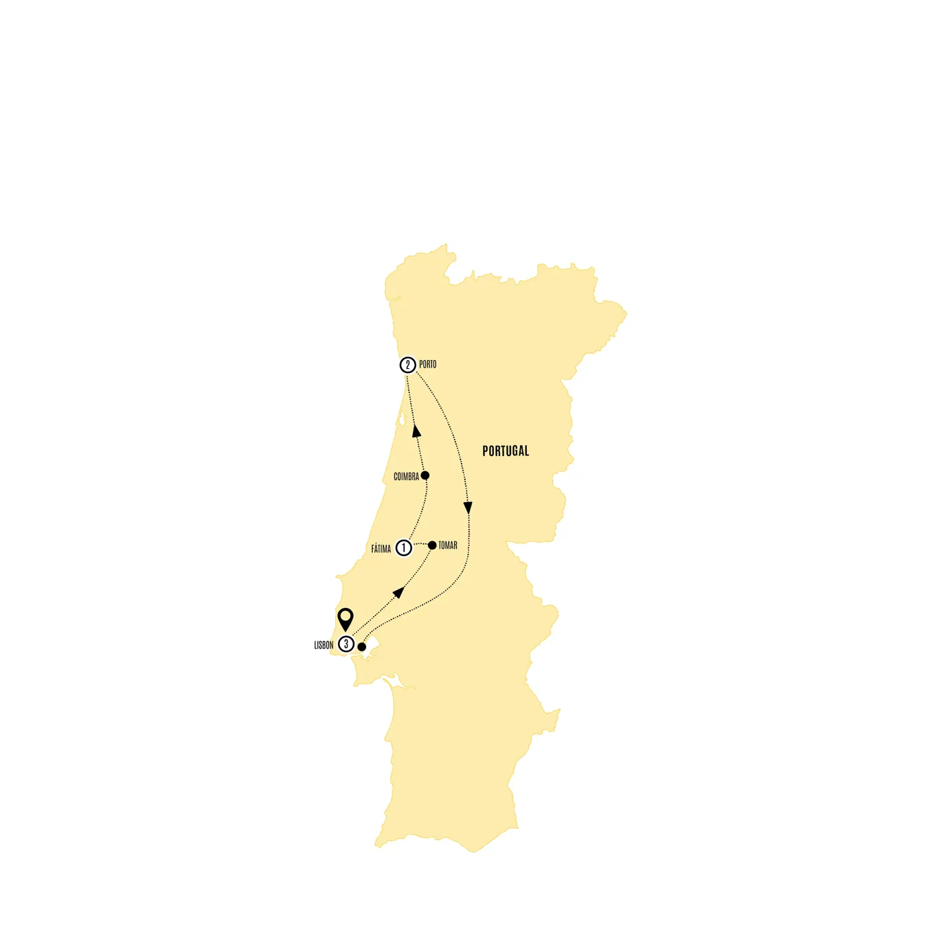 Picturesque Portugal Lisbon Lisbon Guided Tour Map