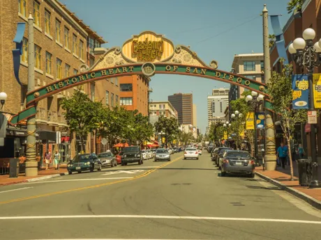 Gaslamp District in San Diego, California