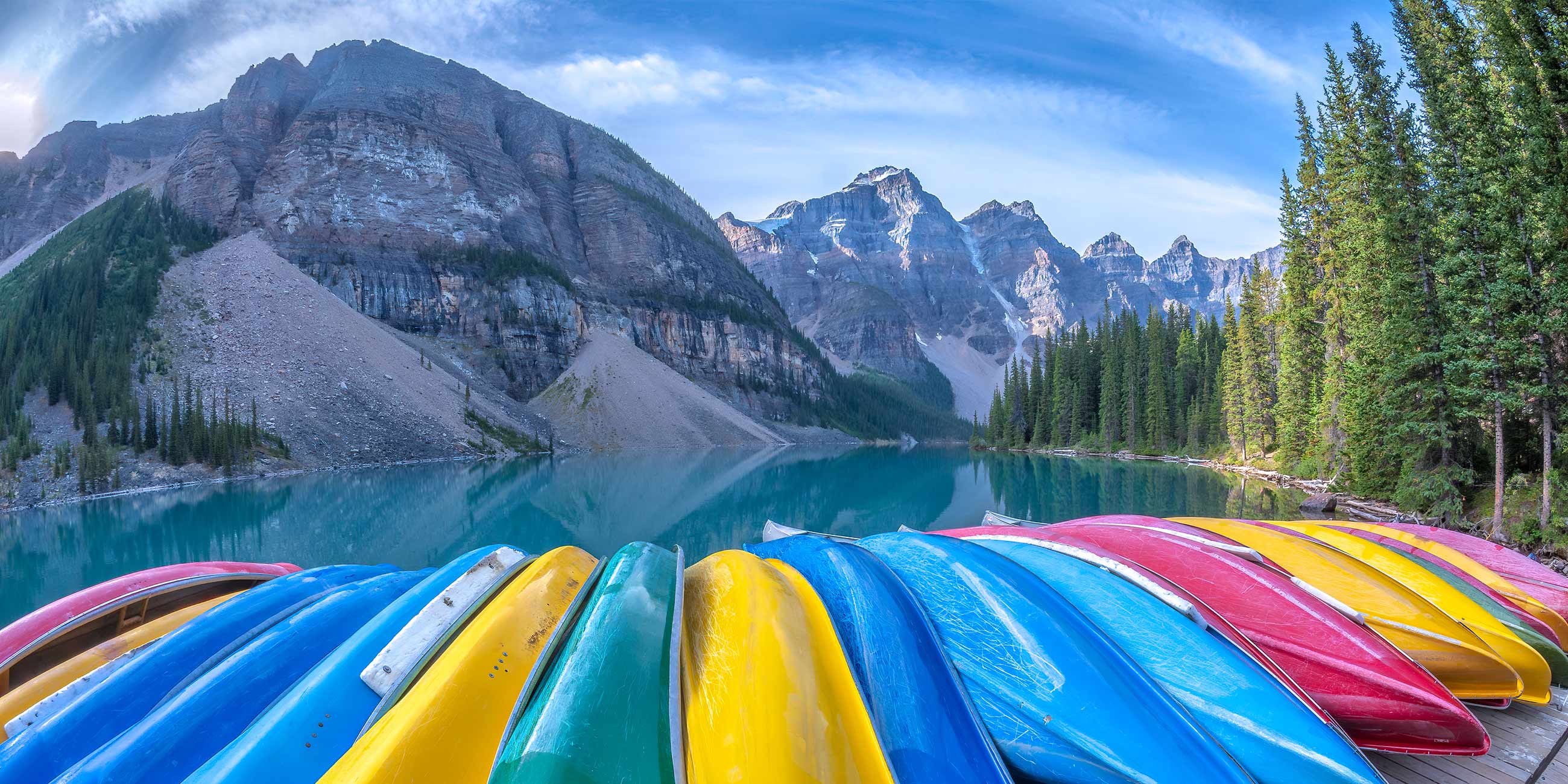 Canoes in Canada Lake Louise