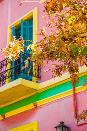 Colourful houses in Caminito in Buenos Aires, Argentina