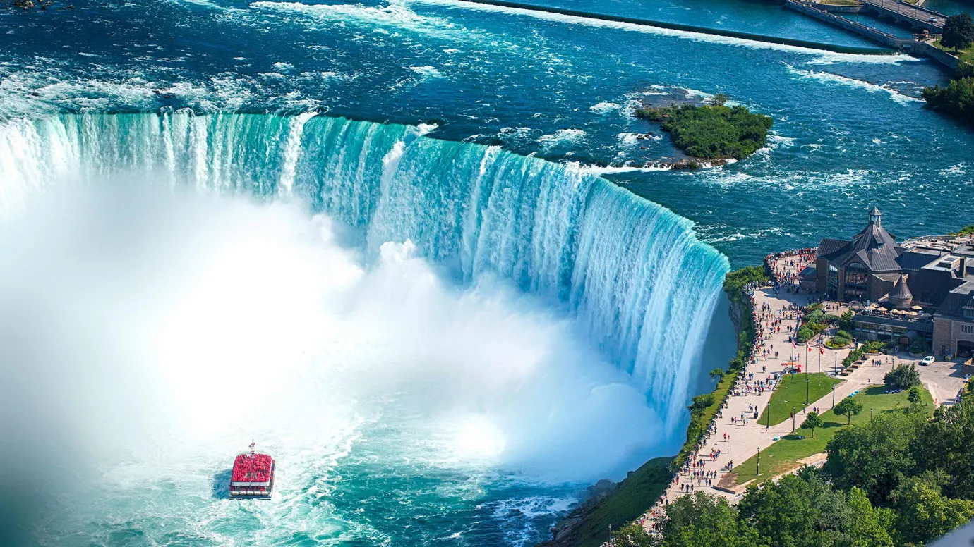 Aerial view of Niagara Falls, USA