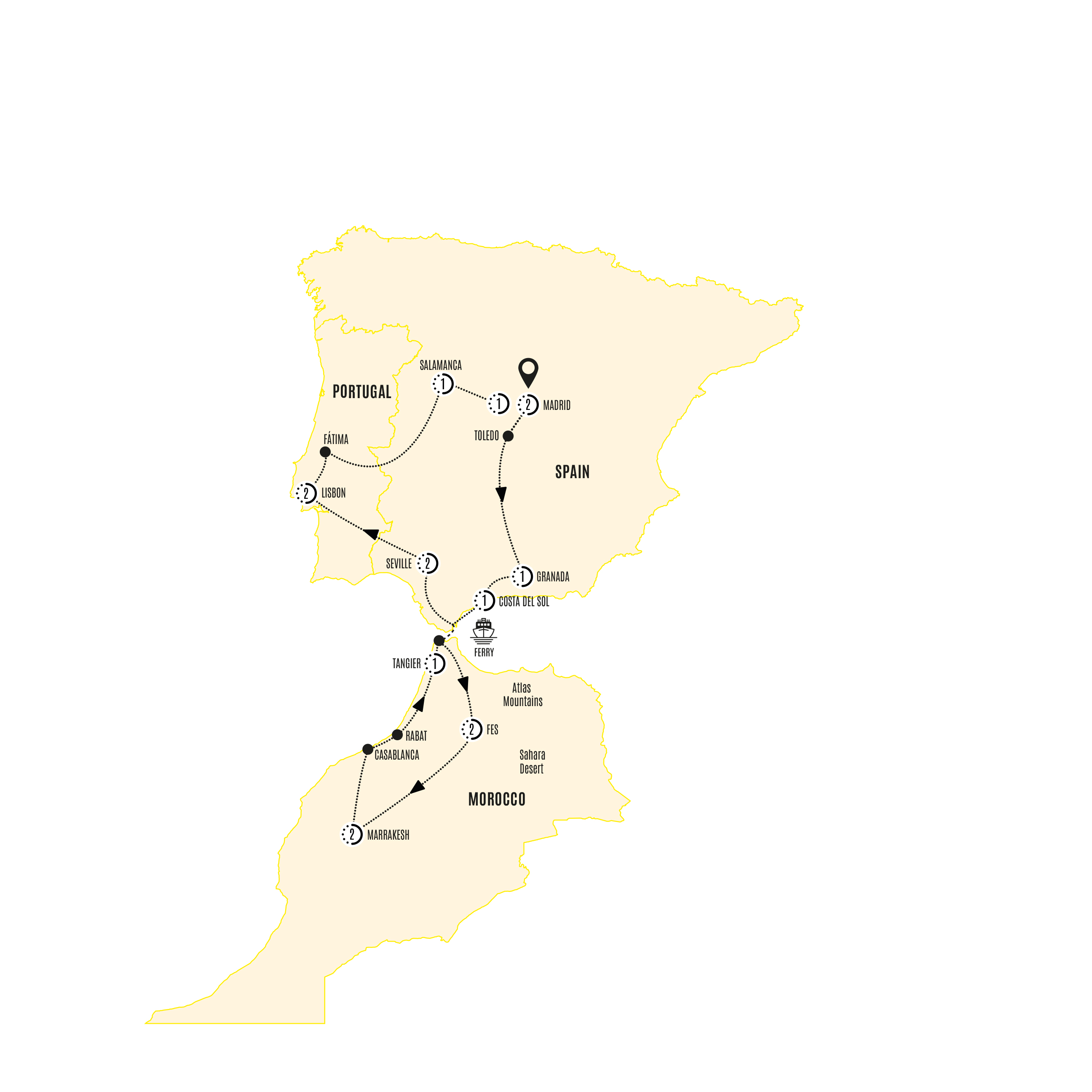 Highlights of Spain, Morocco & Portugal Tour Costsaver