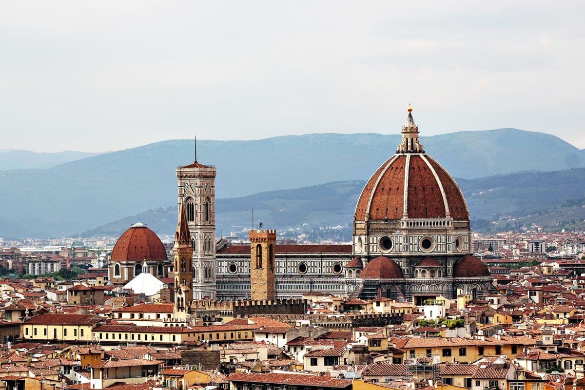 A view of the Santa Maria Del Fiore in Florence Italy
