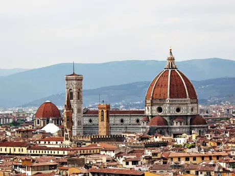 A view of the Santa Maria Del Fiore in Florence Italy