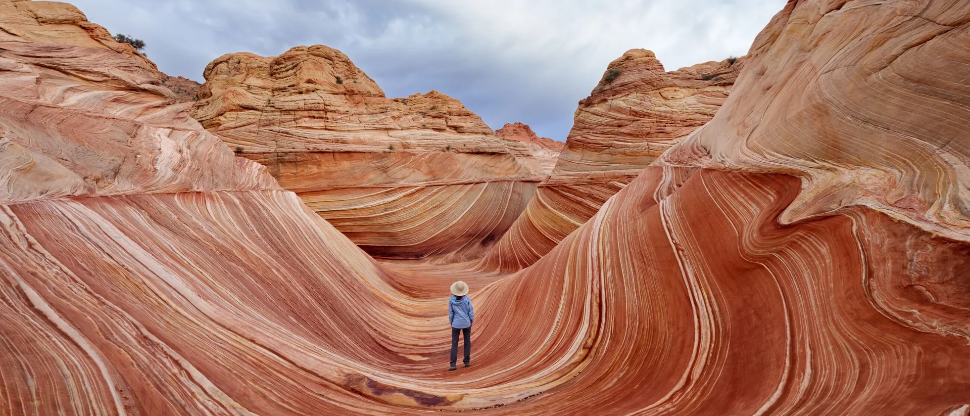 Female Hiker In Coyote Buttes North, Vermilion Cliffs National Monument, Arizona