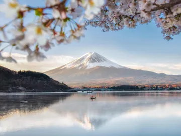 A scenic view of Mount Fuji in Shizuoka, Japan