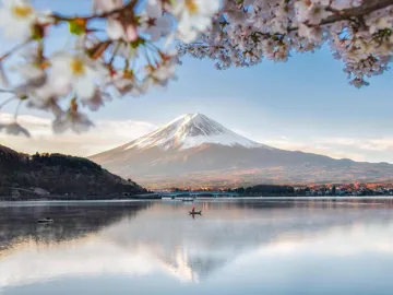 A scenic view of Mount Fuji in Shizuoka, Japan