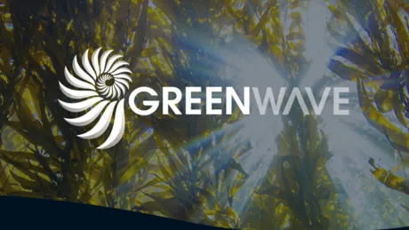 'Greenwave' logo over abstract image of foliage