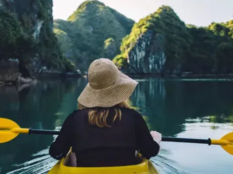 Kayakig Halong Bay Vietnam