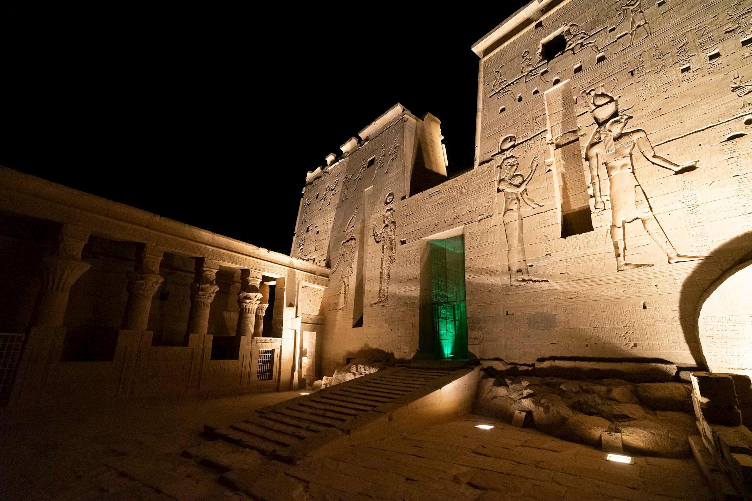 View of historic Temple of Philae in Aswan, Egypt.