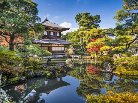 Ginkaku-ji temple shrine in Kyoto, Japan