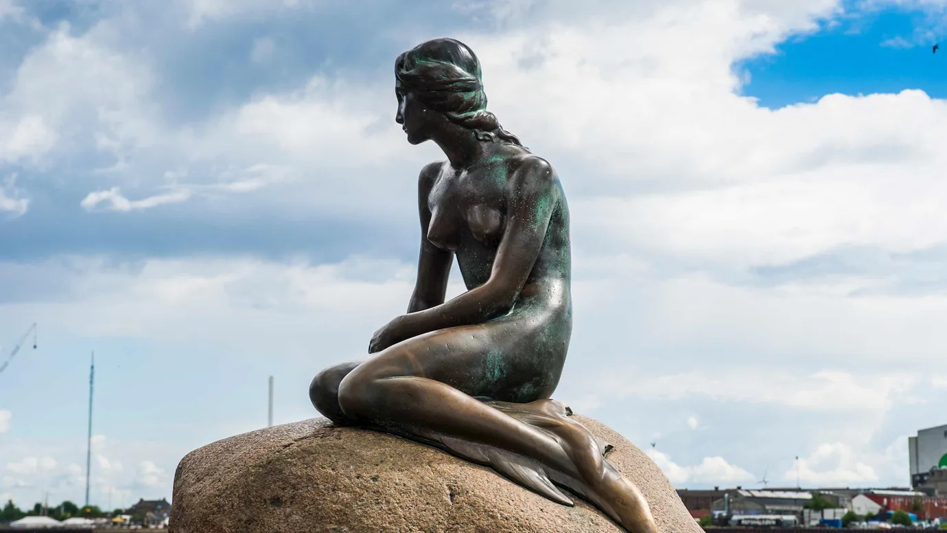 Statue of the Little Mermaid in Copenhagen, Denmark