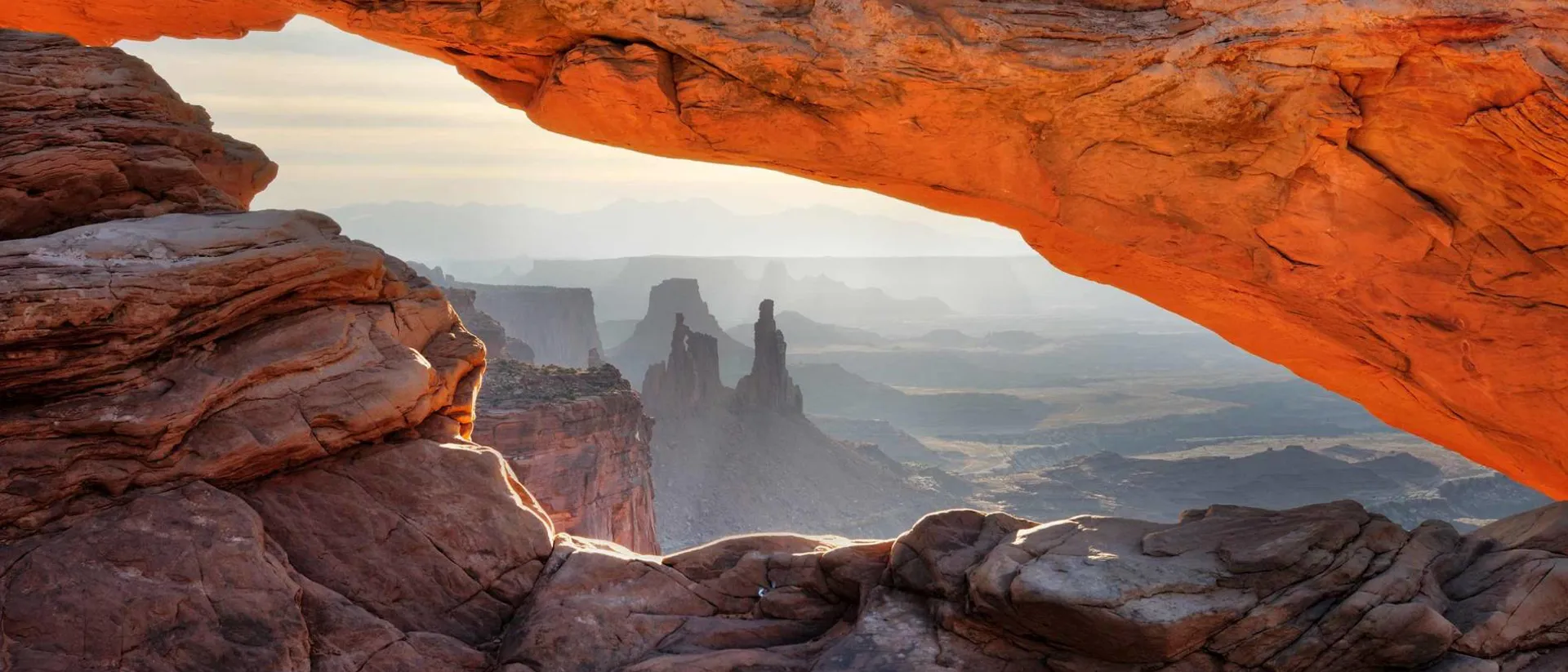 Landscape of Mesa Arch, Canyonlands National Park, USA