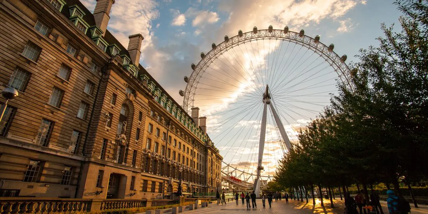 London Eye At Dusk In London