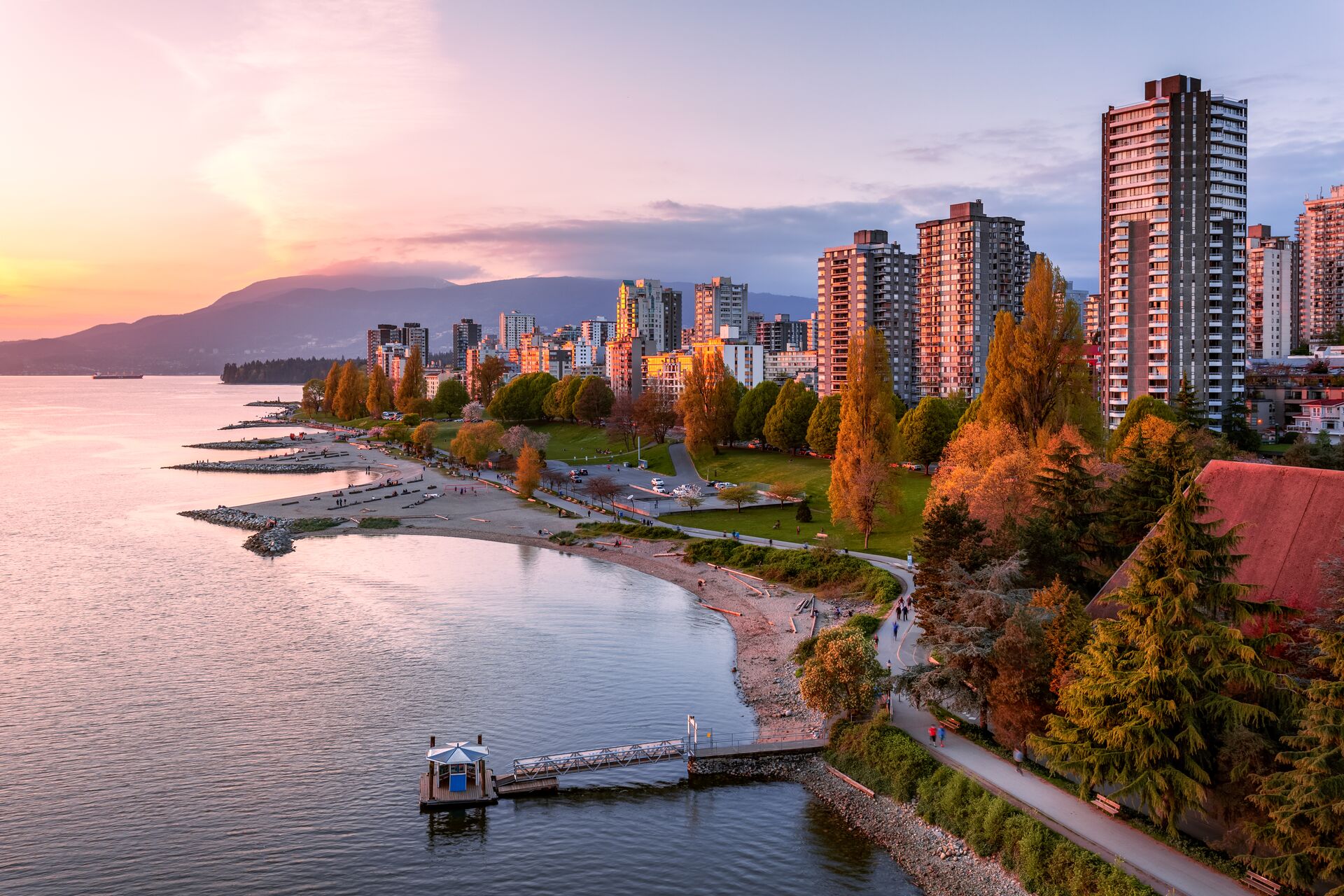 Aquatic Centre Ferry Dock in Vancouver, British Columbia, Canada