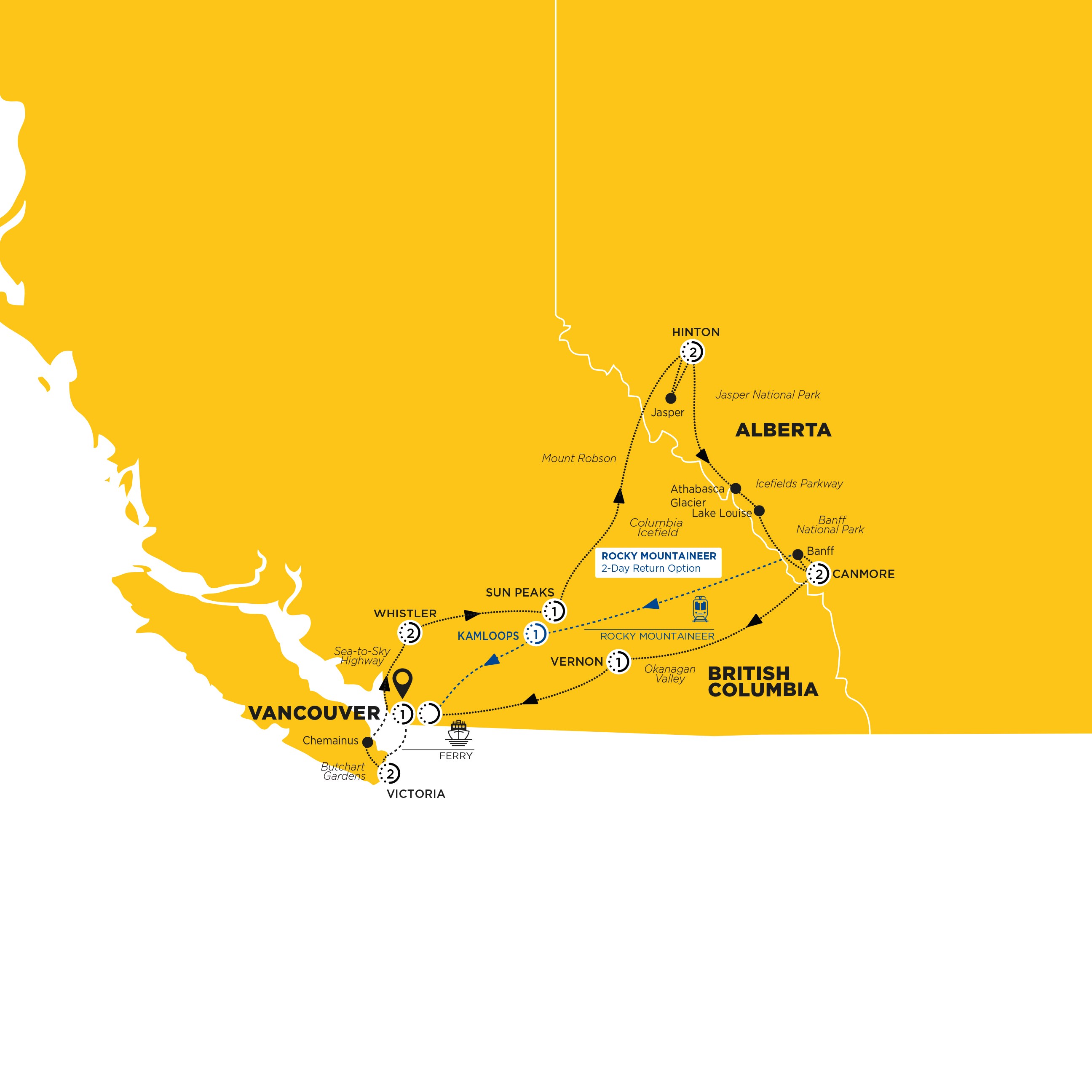 Panoramic Canadian Rockies Canada Budget Tour Costsaver