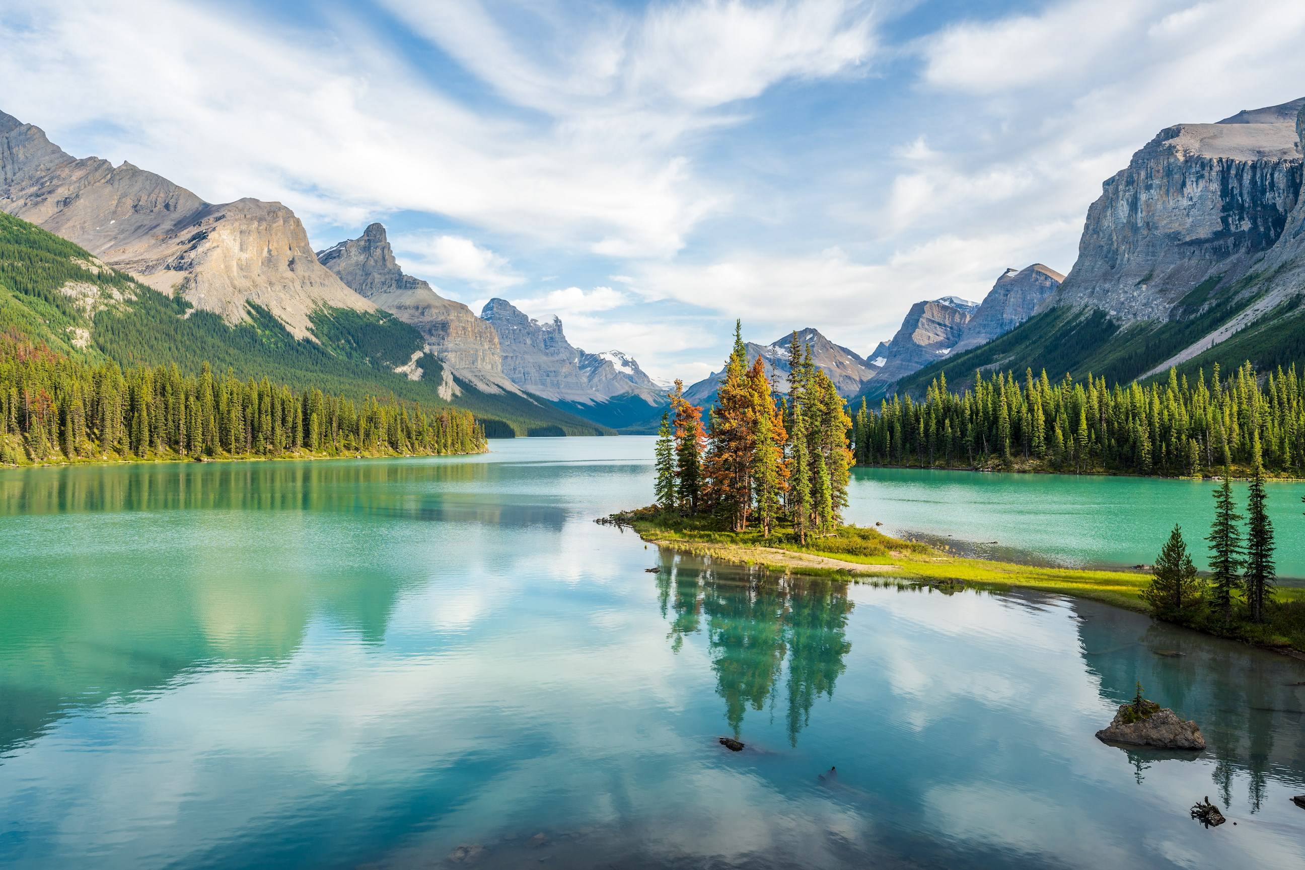 Maligne Lake in Jasper National Park, Canada