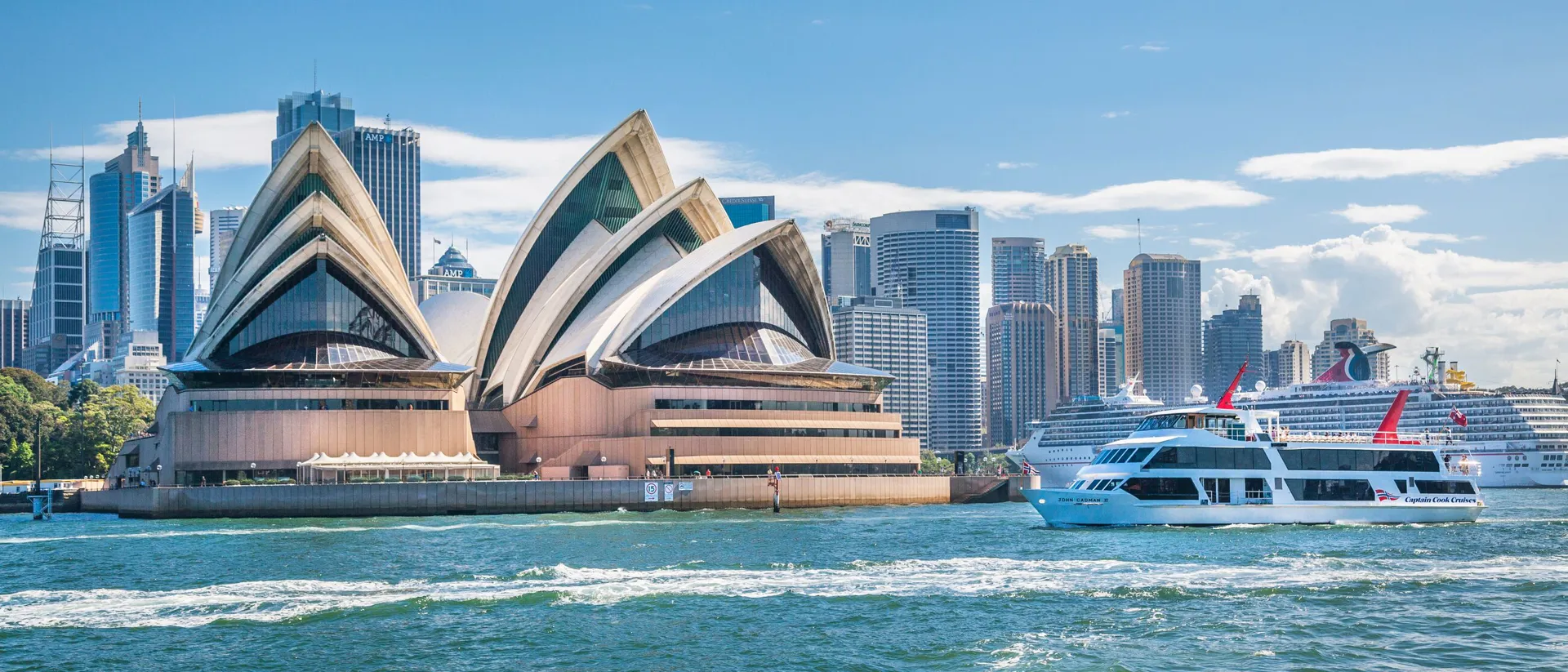 Harbour Cruise Tour Boat Passing The Sydney Opera House