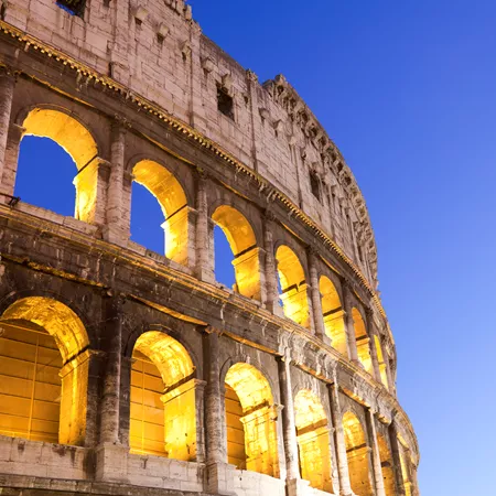 Colosseum in Rome Italy At Night 
