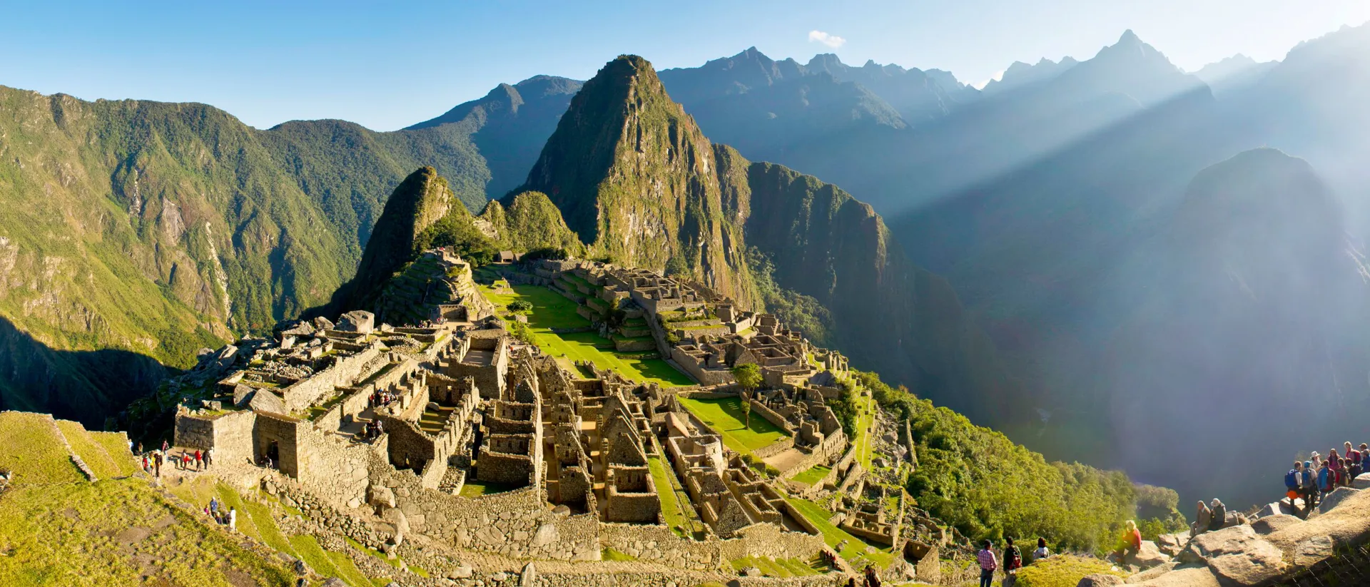 Aerial view of Machu Picchu in Peru, South America