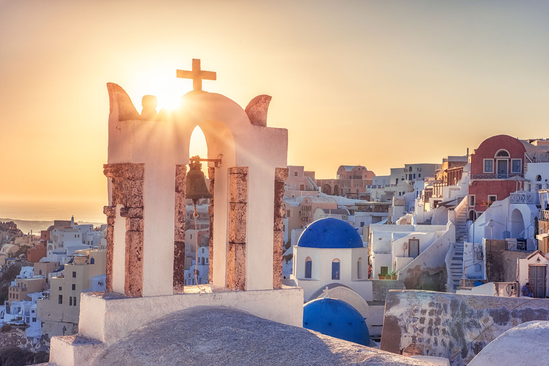 Golden Sunset Of Santorini 