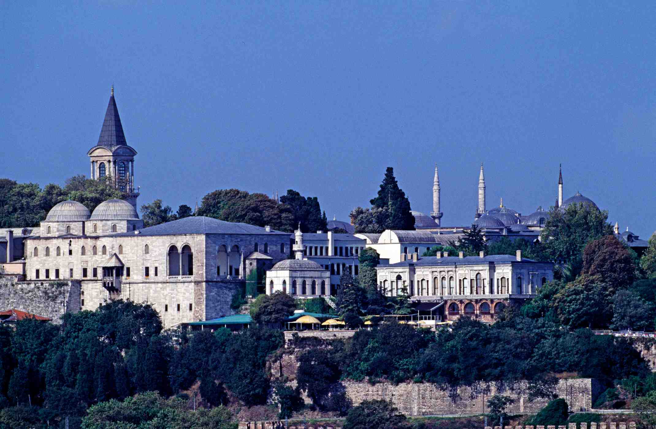 Topkapi Palace from the distance in Istanbul, Turkiye