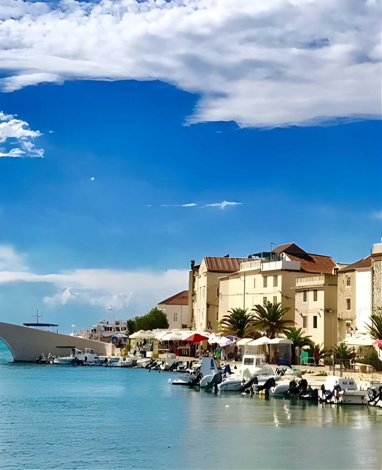 Small port on the Croatia coastline in summer