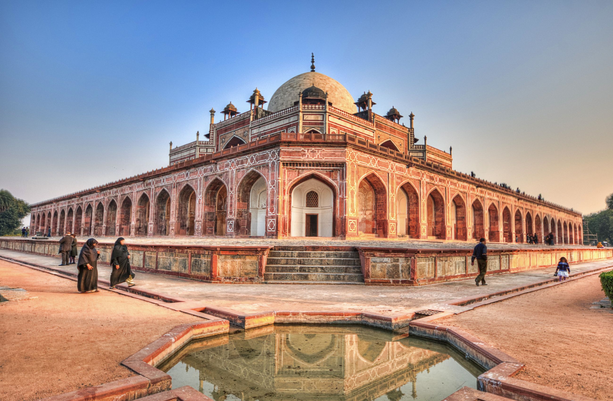 An elaborately decorated palace in Delhi, India.