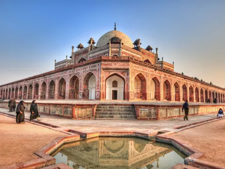 An elaborately decorated palace in Delhi, India.