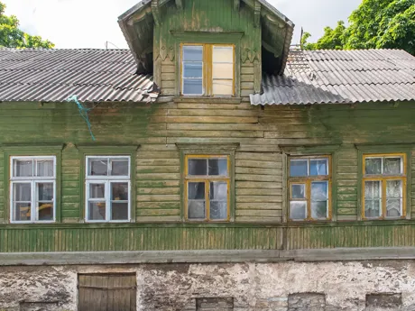 Wooden house in Kalamaja, Tallin, Estonia