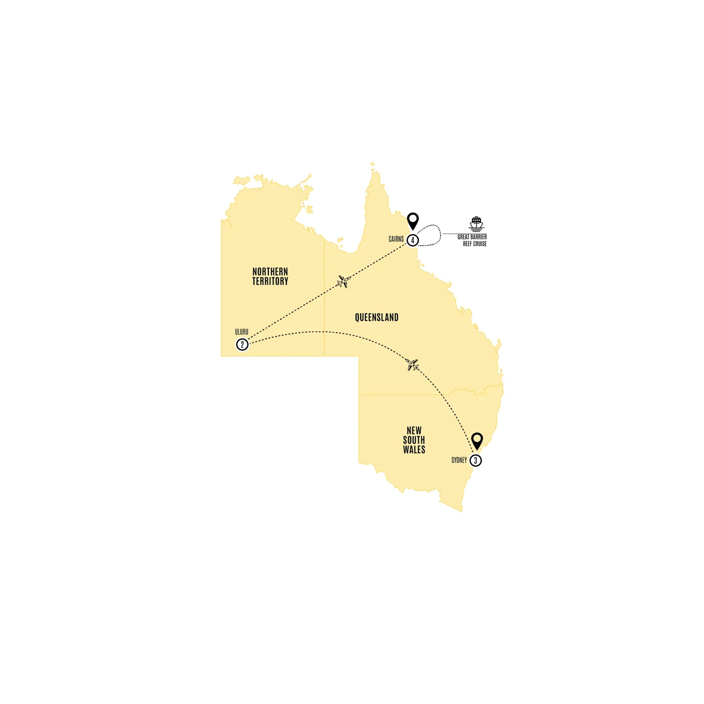 Bucket List Australia Guided Tour Map