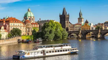 Cruise River Vltava Prague Czech Republic