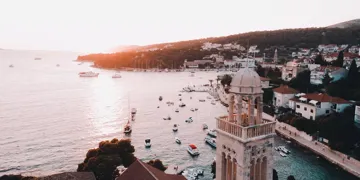 A view of Hvar Bay in Croatia
