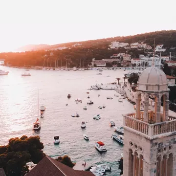A view of Hvar Bay in Croatia
