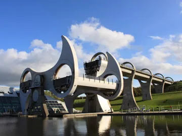 Visit the Falkirk Wheel to learn about Scotland's canal system