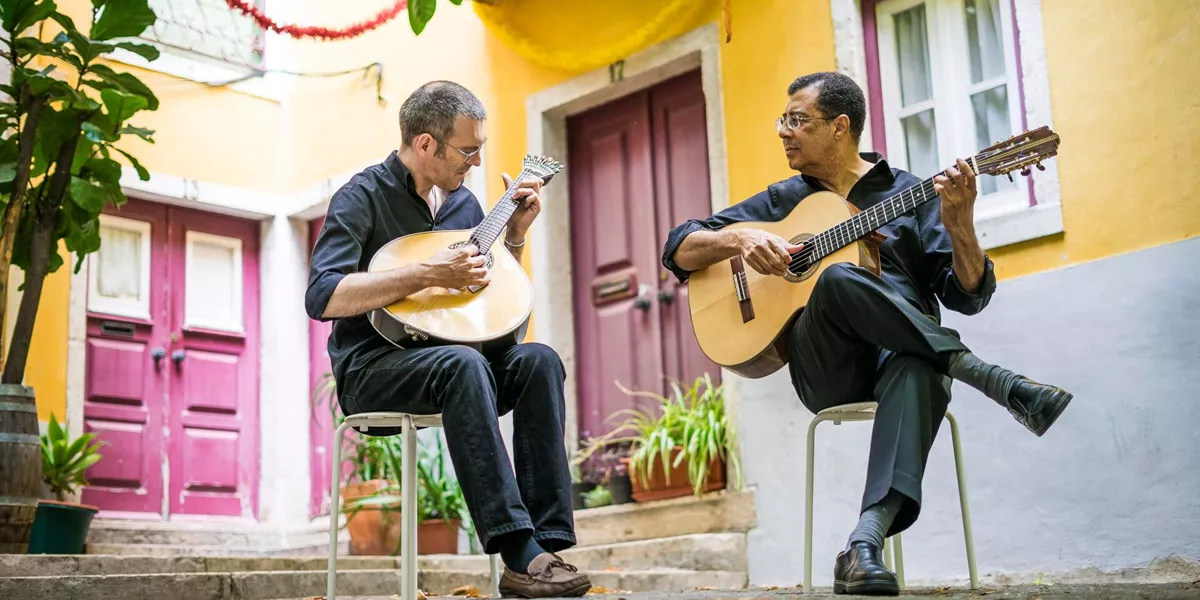 Two Fado Guitarists in Lisbon