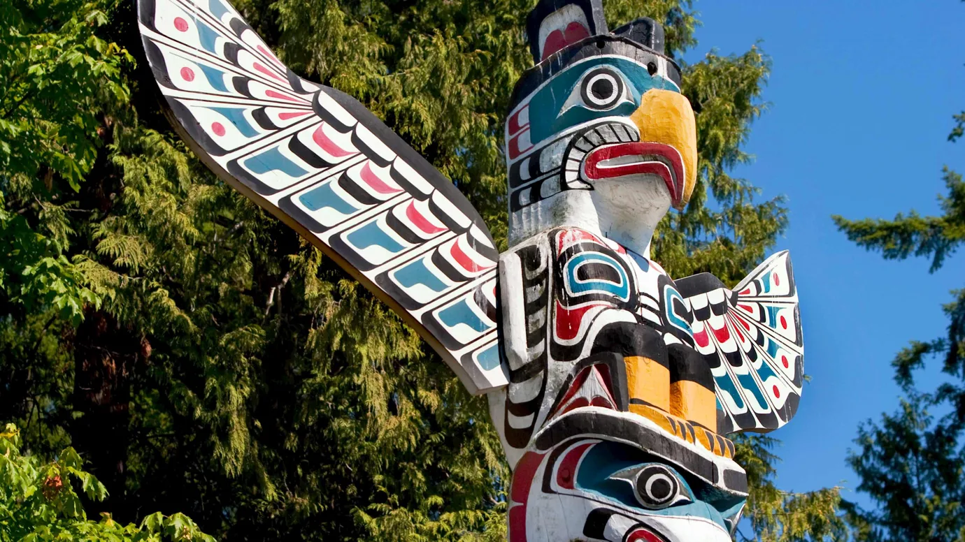 Totem Poles in Vancouver, Canada
