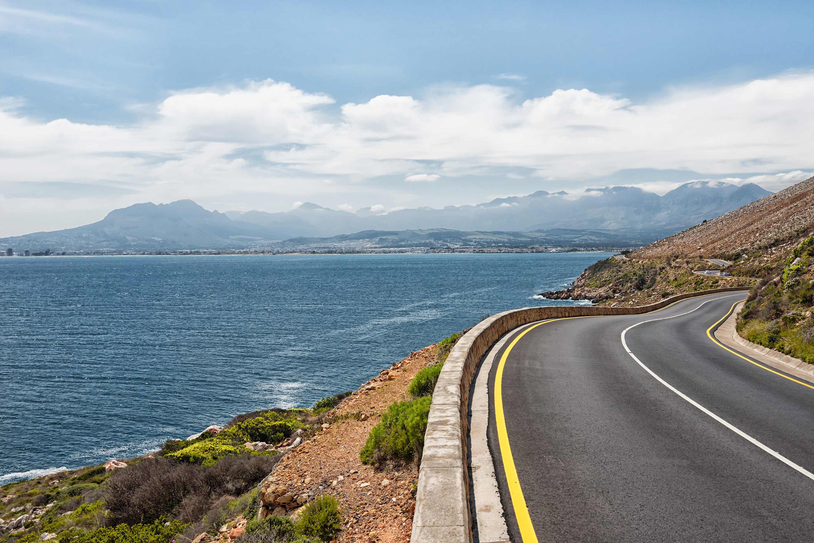 Scenic coastal road along Garden Route in South Africa