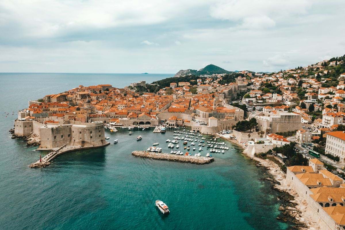 A view of Dubrovnik Shoreline in Croatia