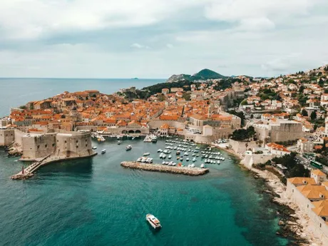 A view of Dubrovnik Shoreline in Croatia
