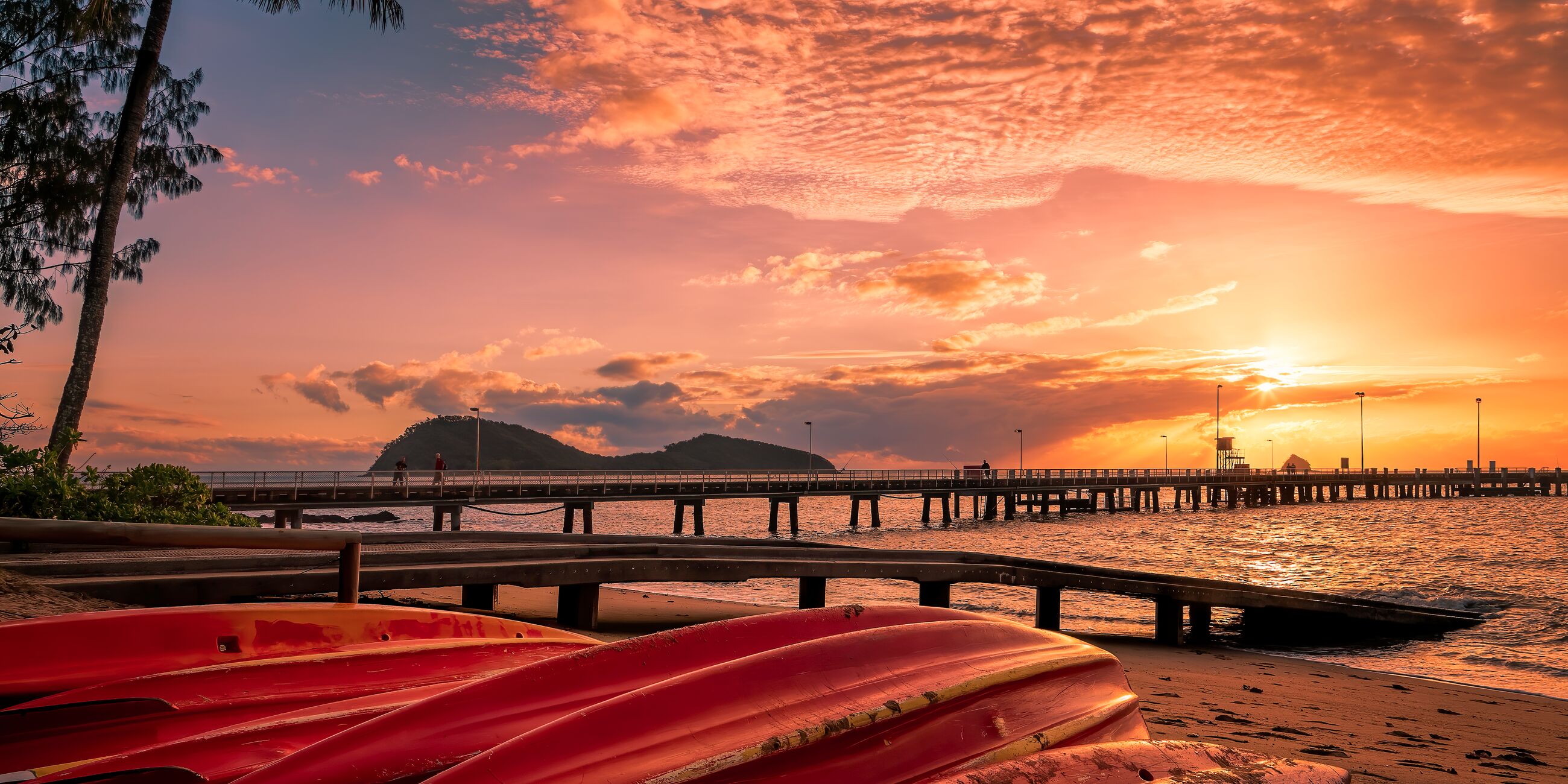 Sunrise at Palm Cove Pier, Queensland, Australia 