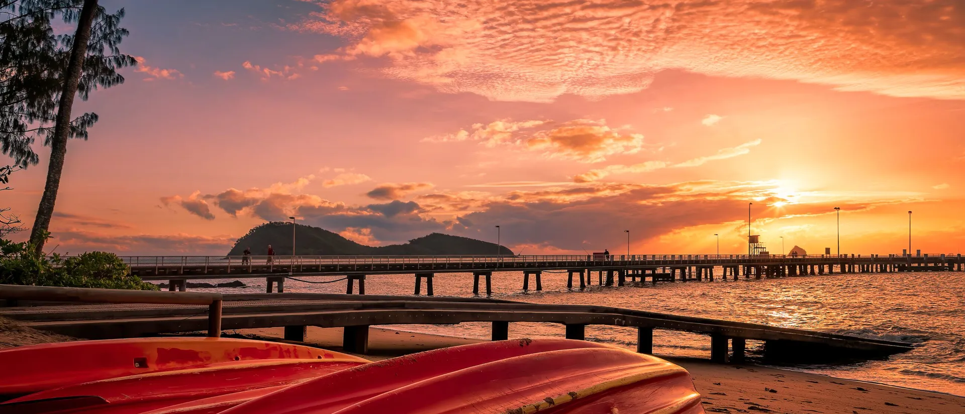 Sunrise at Palm Cove Pier, Queensland, Australia