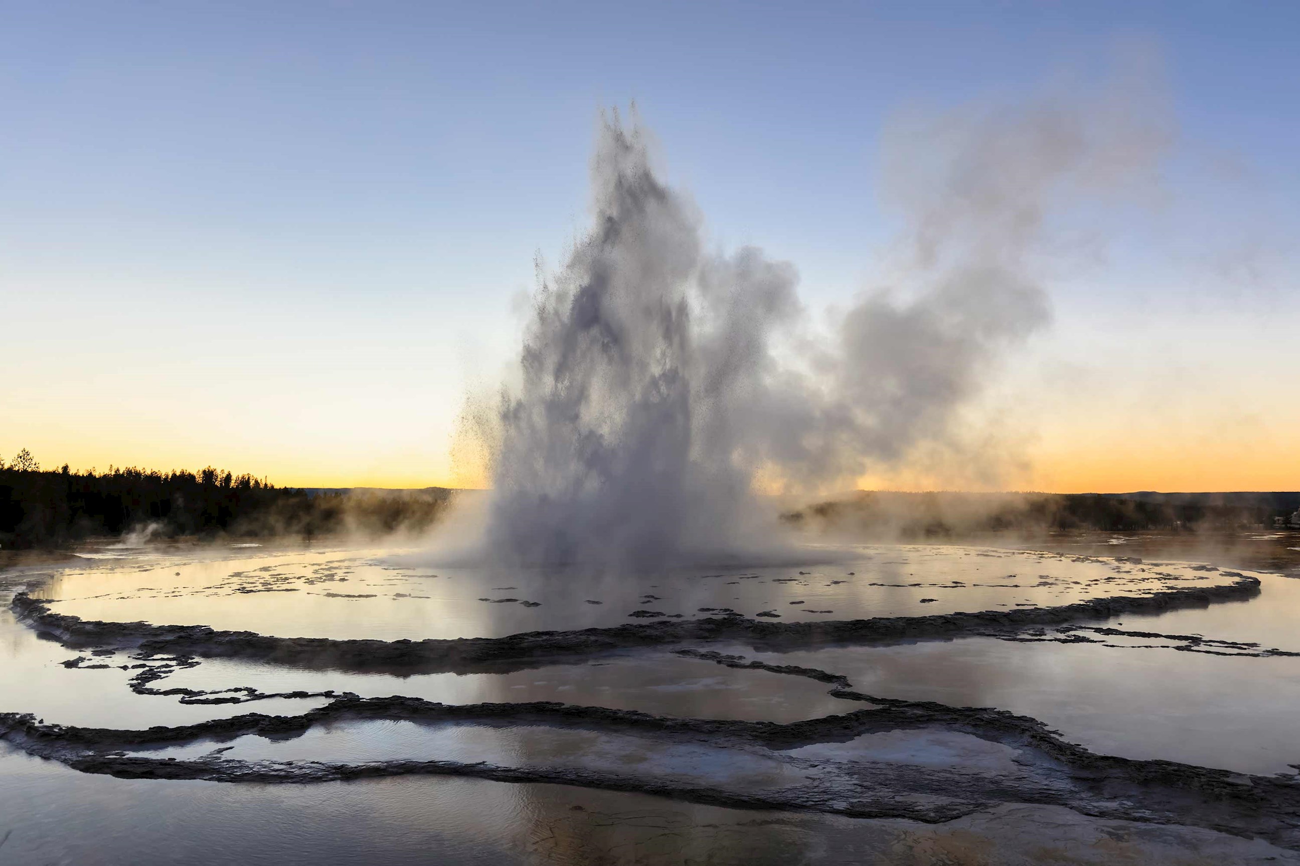 Lower Geyser Basin in Yellowstone National Park, USA